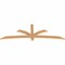Ekena Millwork Davenport Timber Gable Bracket, Western Red Cedar, 84"W x 28"H x 1 1/2"D x 3 1/2"F, 8/12 Pitch GBW084X28X0204DAV00SWR - alternate 2